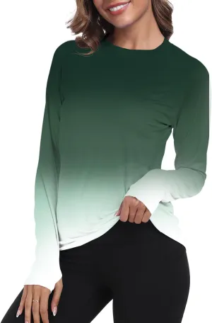 Rash Guard for Women UPF 50  Long Sleeve Swim Shirts Sun Protection Clothing Moisture Wicking SPF Shirts HH24025