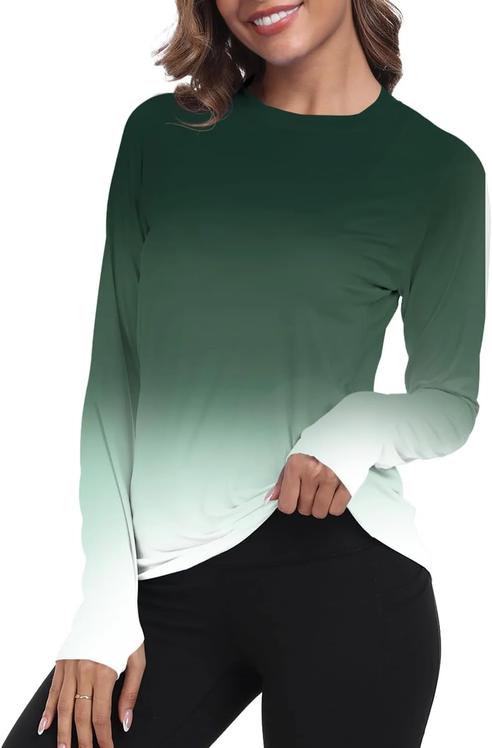 Rash Guard for Women UPF 50  Long Sleeve Swim Shirts Sun Protection Clothing Moisture Wicking SPF Shirts HH24025