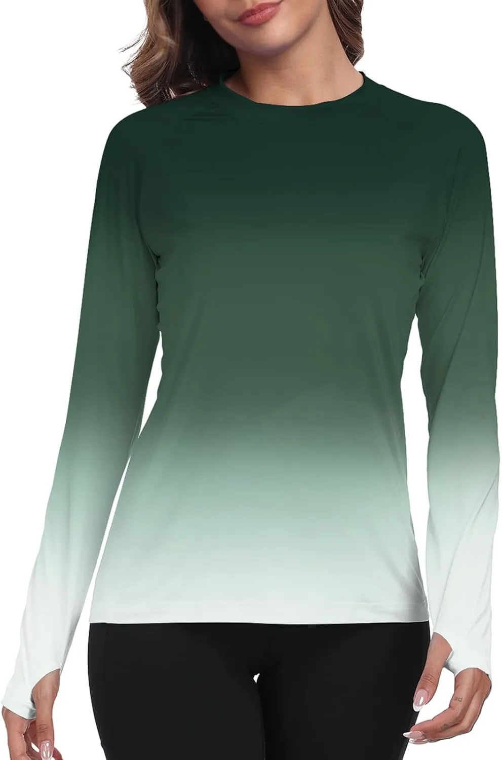 Rash Guard for Women UPF 50  Long Sleeve Swim Shirts Sun Protection Clothing Moisture Wicking SPF Shirts HH24025