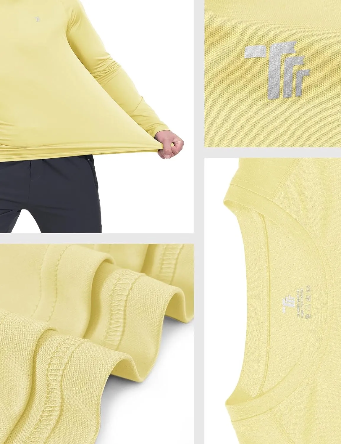 Rdruko Men's Hiking Shirts Long Sleeve UPF 50  Sun Protection Quick Dry Outdoor Travel Fishing Athletic Shirts