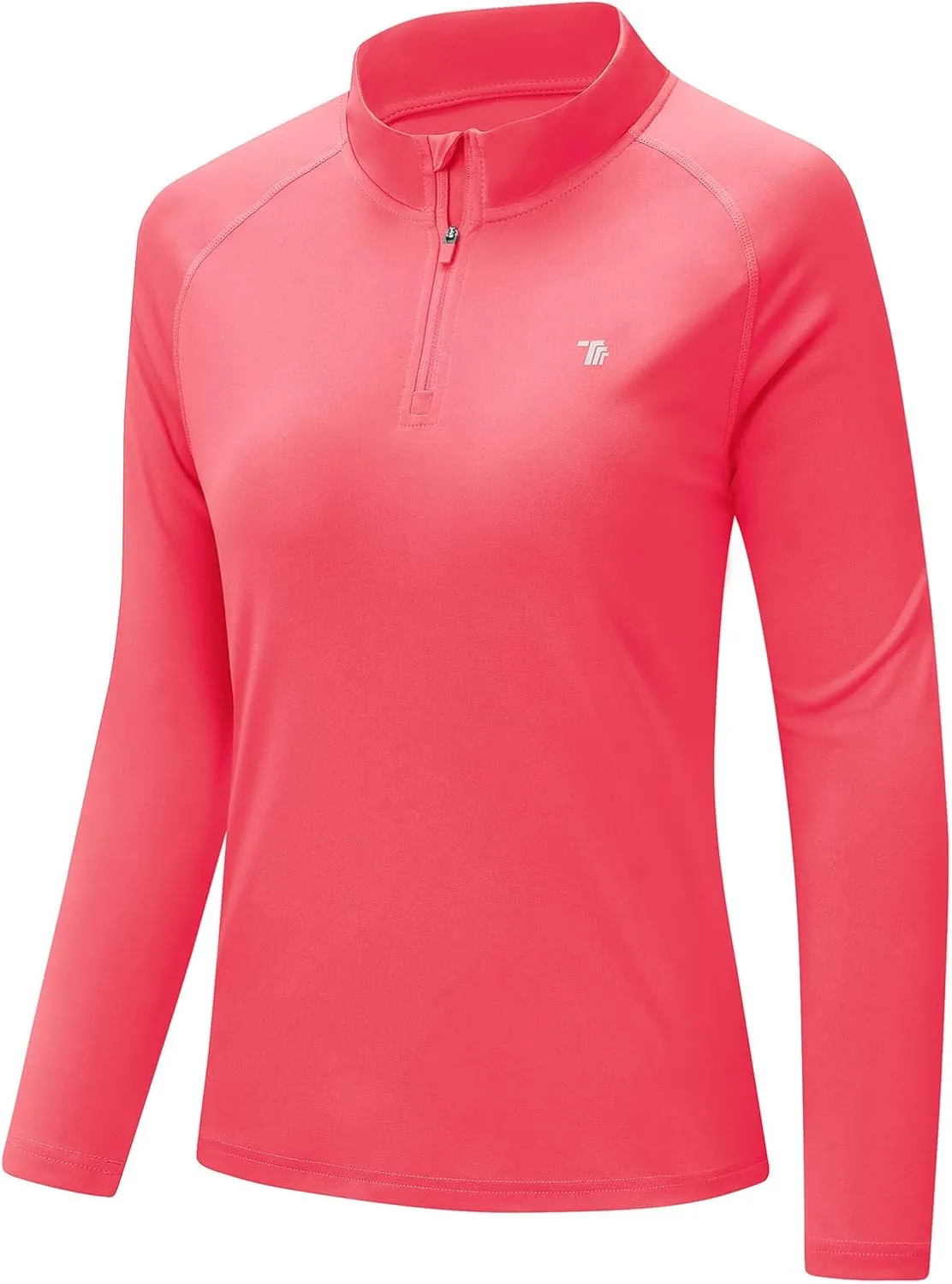 Rdruko Women's Hiking Shirts Quick Dry Long Sleeve UPF 50  Sun Protection Quarter Zip Outdoor Athletic Shirts
