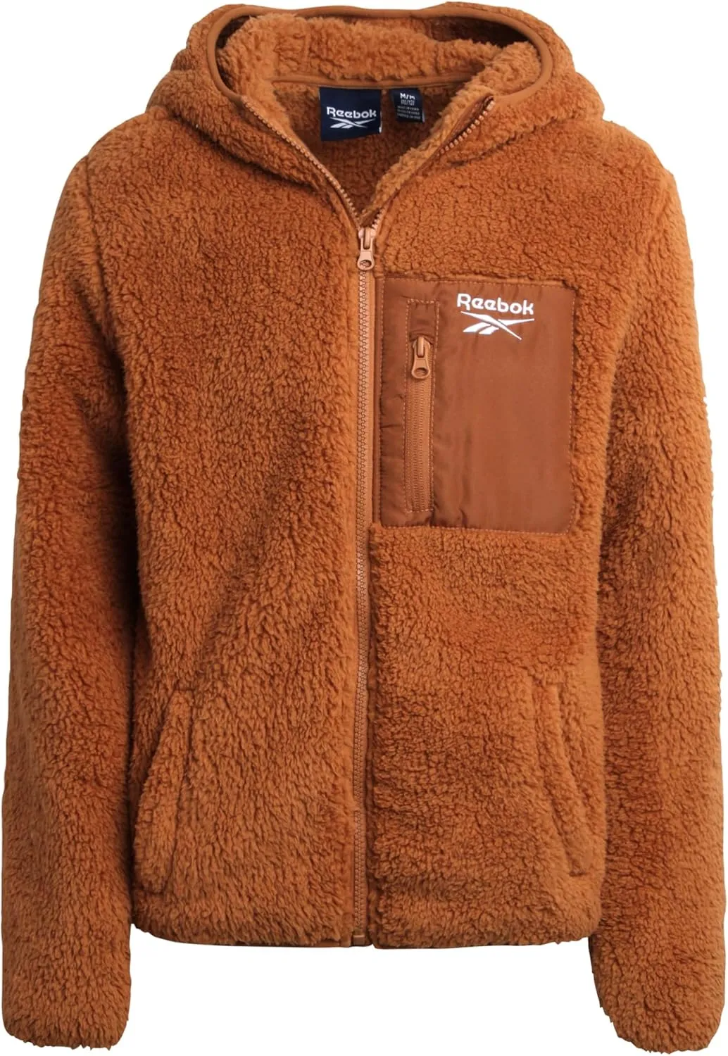 Reebok Girls Fleece Jacket  Full Zip Sherpa Fleece Hooded Sweatshirt Jacket  Faux Fur Teddy Coat for Girls (7-16)