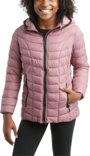 Reebok Girls Jacket  Hooded Quilted Puffer Parka Coat - Lightweight Coat for Girls, 4-16