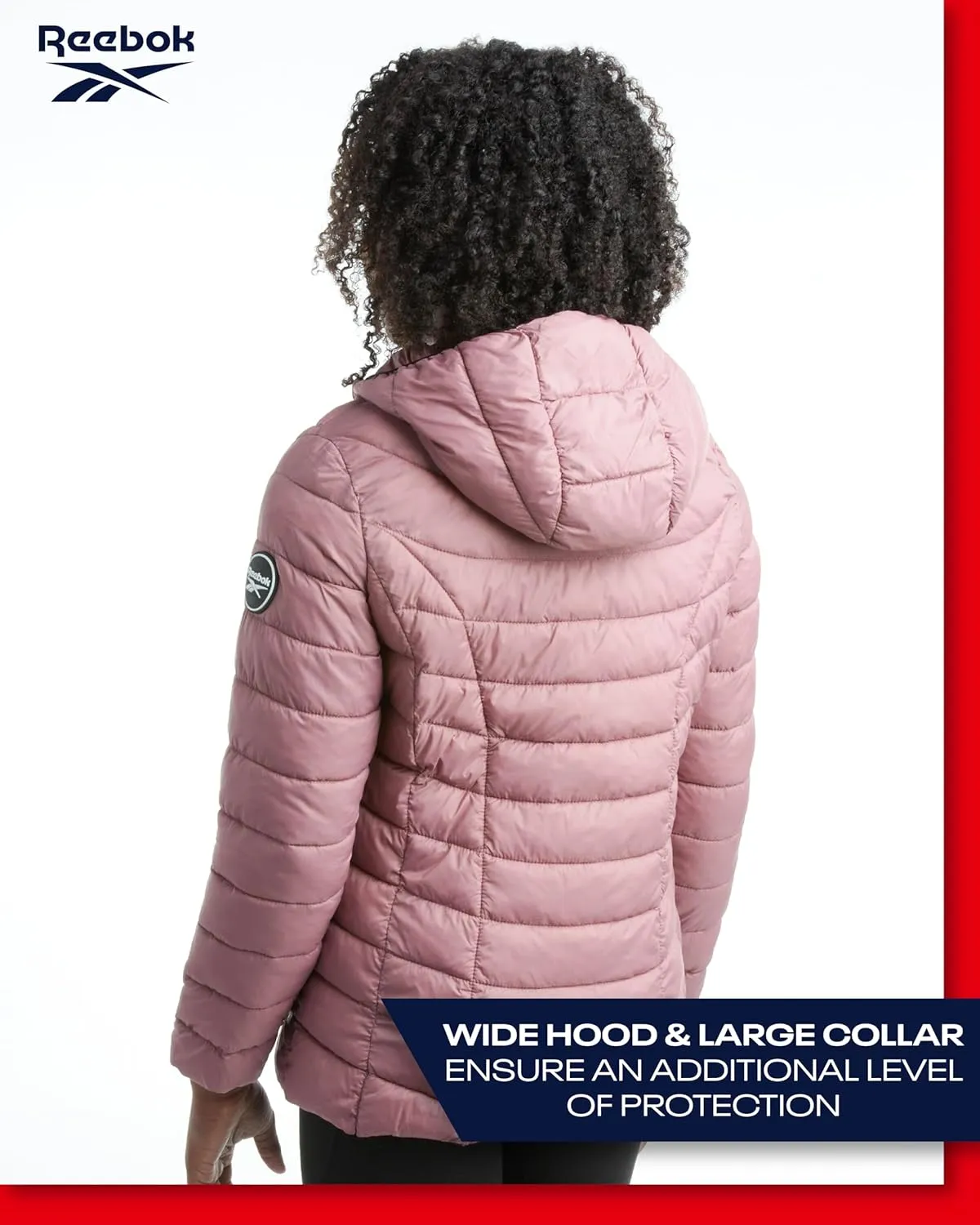 Reebok Girls Jacket  Hooded Quilted Puffer Parka Coat - Lightweight Coat for Girls, 4-16