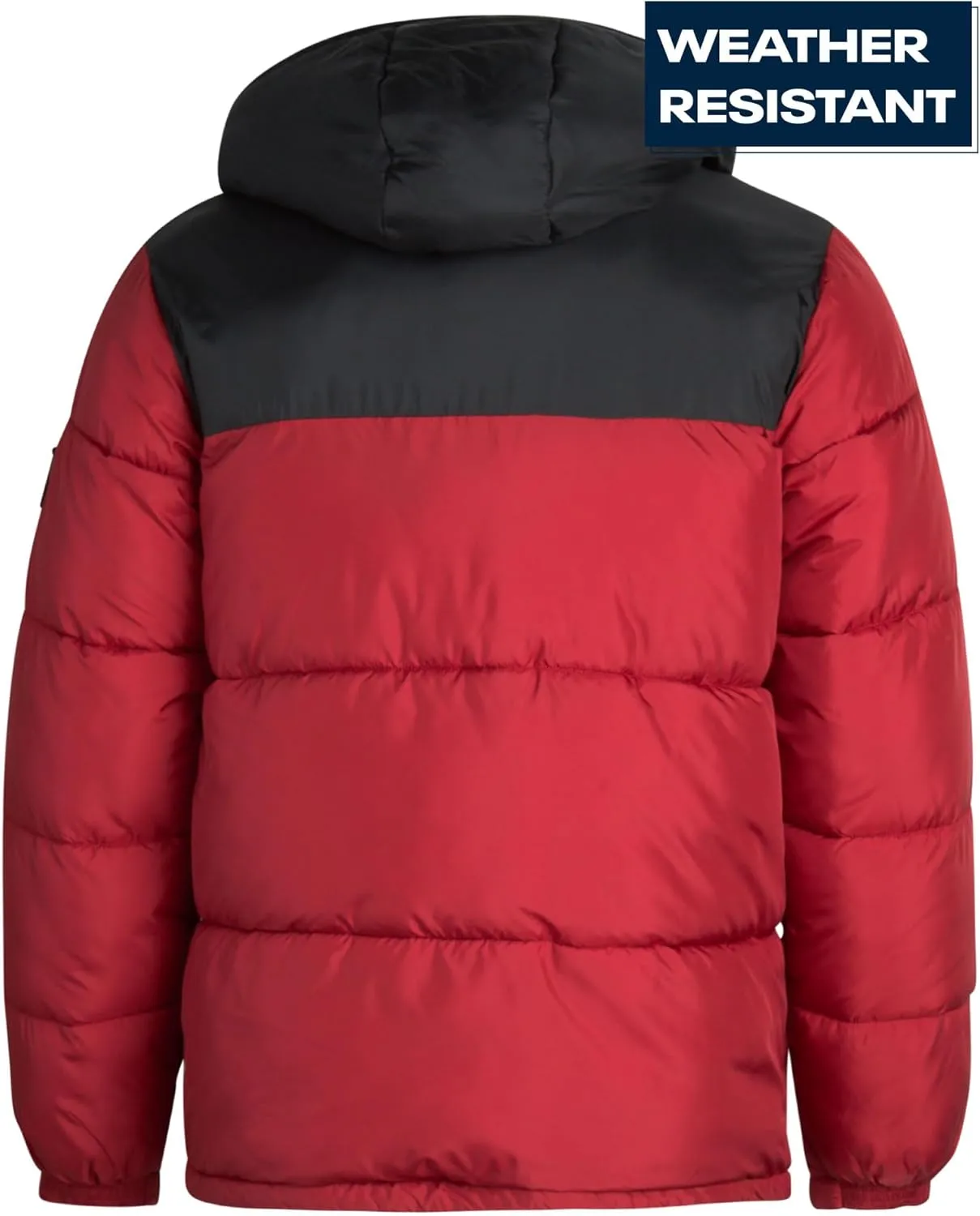 Reebok Men's Puffer Jacket - Heavyweight Quilted Puffer Coat with Wide Hood - Weather Resistant Ski Jacket for Men (M-XXL)