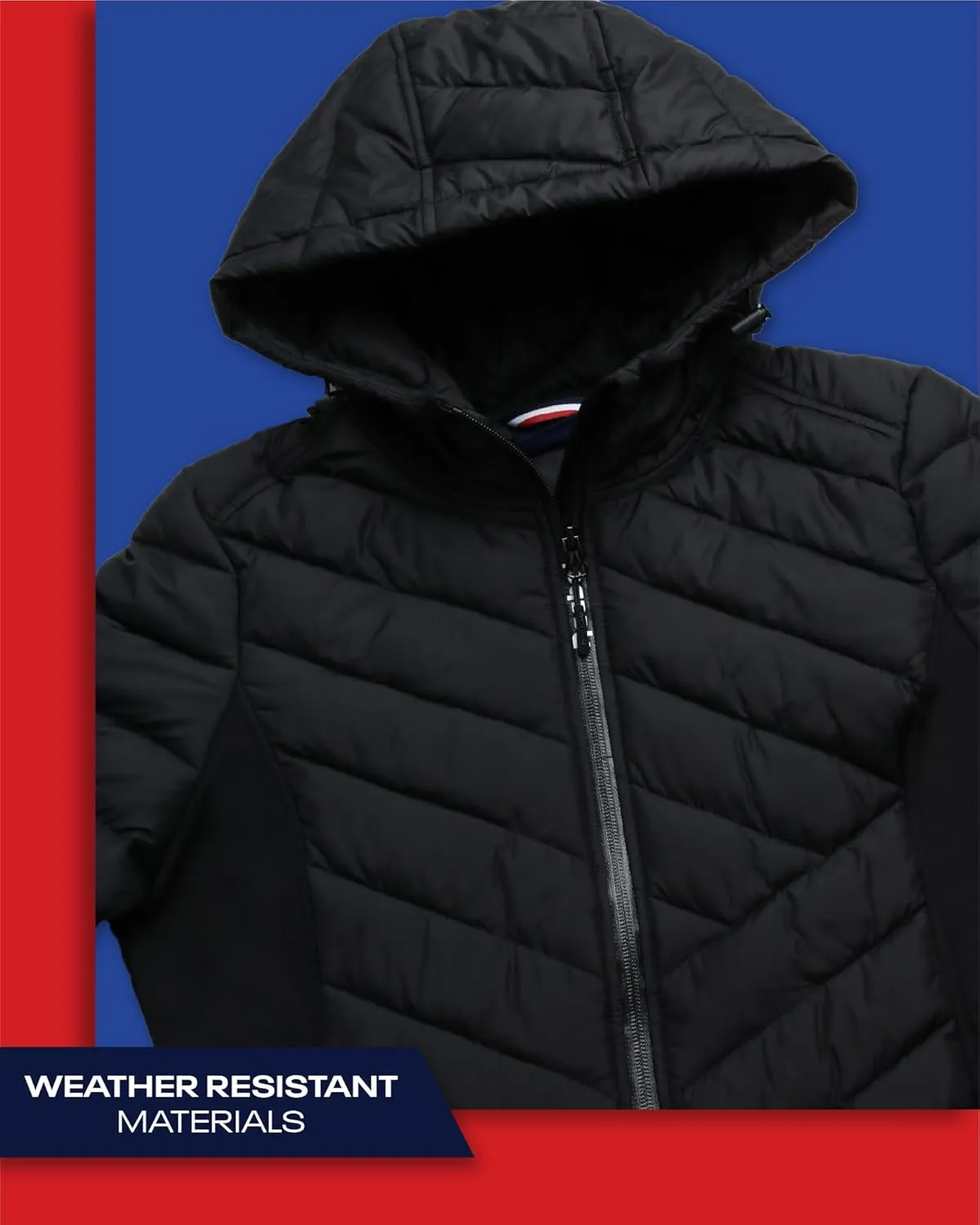 Reebok Women's Jacket - Lightweight Quilted Puffer Parka Coat with Flex Stretch Panels  Casual Jacket for Women (S-XL)