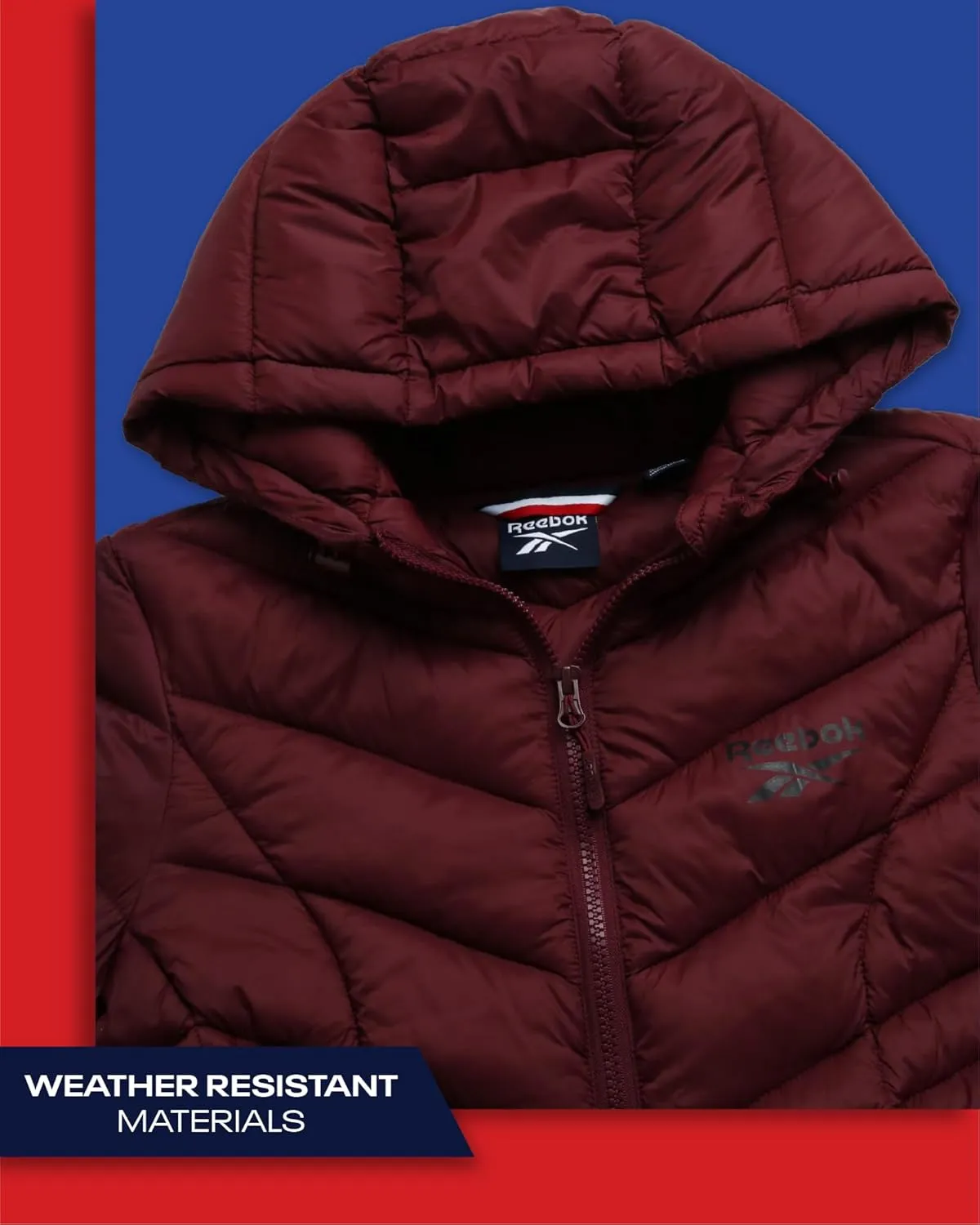 Reebok Women's Winter Jacket - Long Length Quilted Puffer Parka - Heavyweight Outerwear Coat for Women (S-XL)