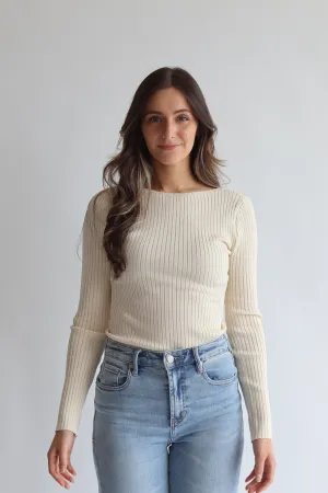 Ribbed Fitted Sweater Top