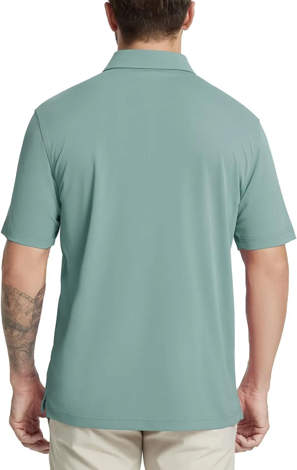 Rouen Golf Shirts for Men Dry Fit Performance Short Sleeve Moisture Wicking Plain Pique Casual Sports Mens Polo Shirts