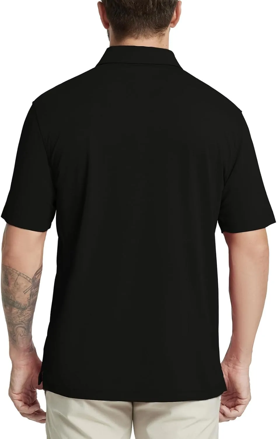 Rouen Golf Shirts for Men Dry Fit Performance Short Sleeve Moisture Wicking Plain Pique Casual Sports Mens Polo Shirts