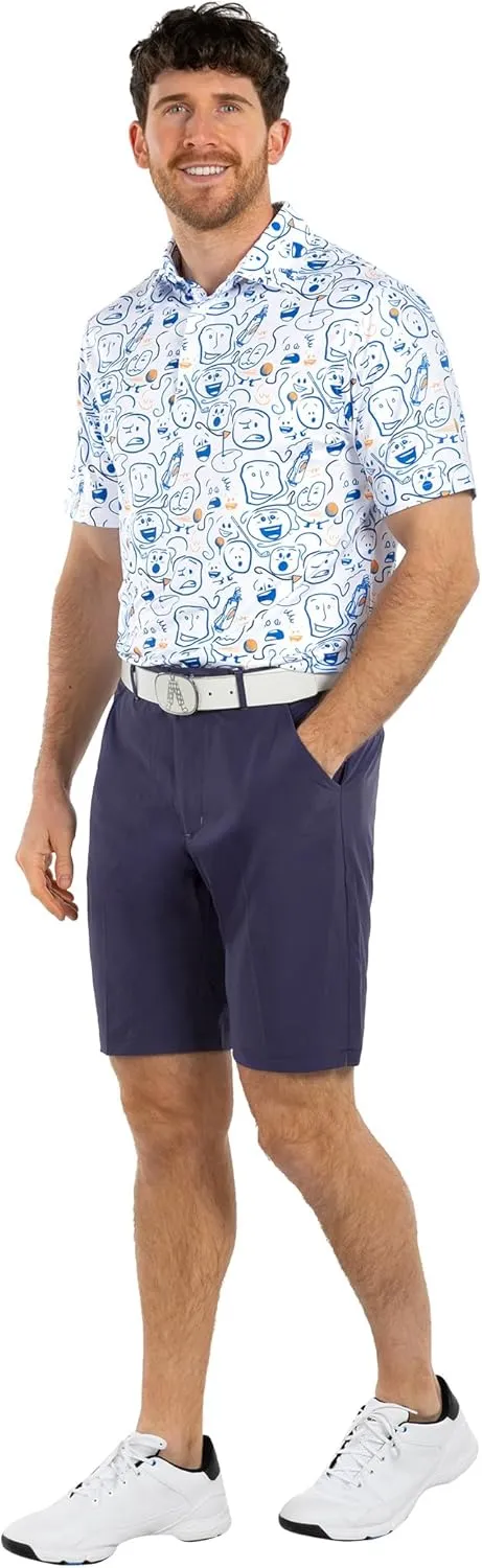 Royal & Awesome Golf Shirts for Men, Golf Polos for Men, Crazy and Funny Shirts for Men's, Bright, Colorful Design
