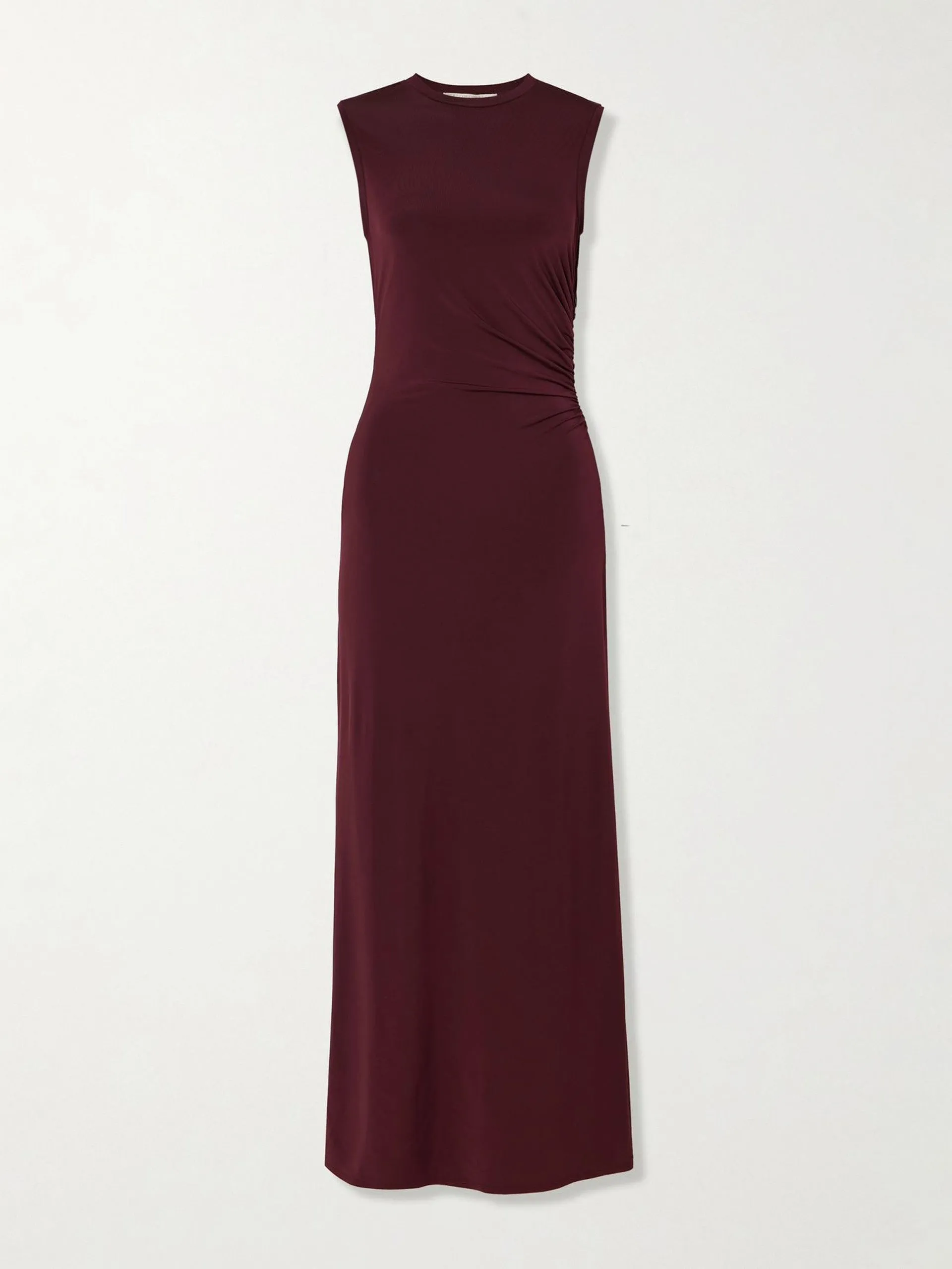 Ruched stretch-jersey maxi dress