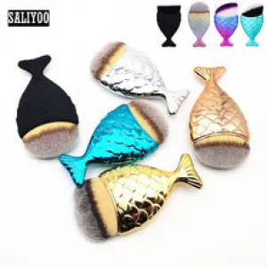 saliyoo Lovely Mermaid Foundation Fish Shaped Powder Blusher Cosmetic Kit