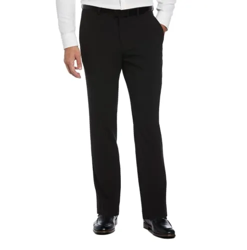 Savane Men's Slim Fit 4-Way Stretch Pant With Active Waistband, 34W x 32L, Black