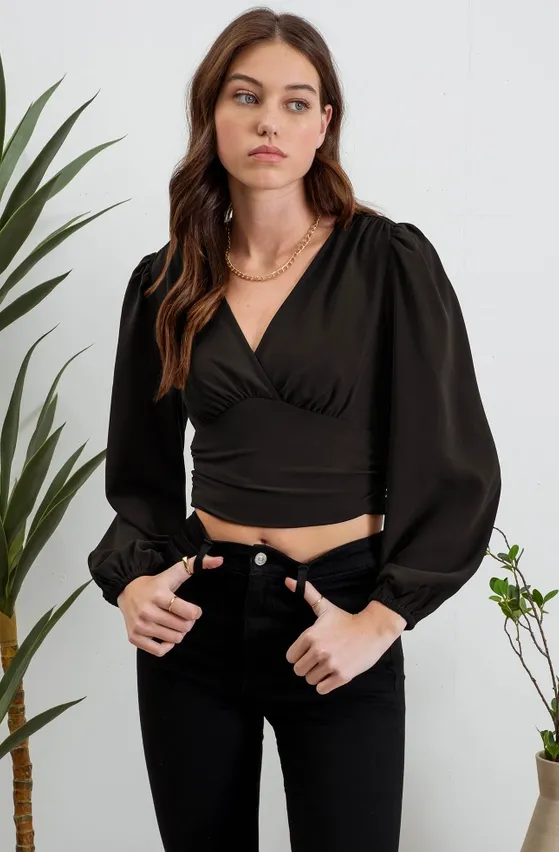 Serene Wrap Crop Top