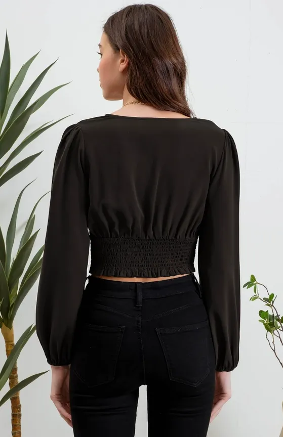 Serene Wrap Crop Top