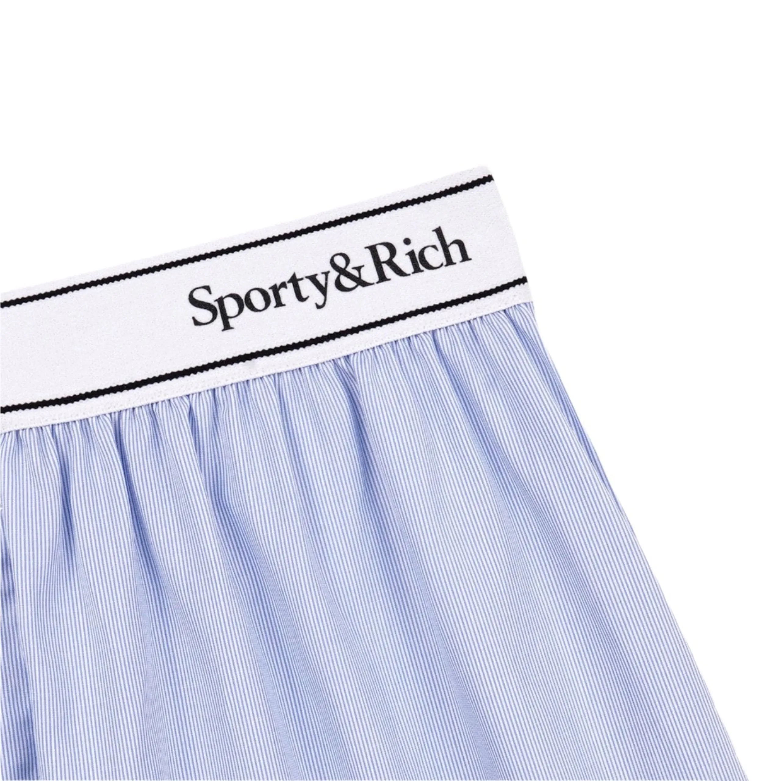 Serif Logo Boxer Shorts (Blue/White Thin Stripe Black)