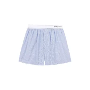 Serif Logo Boxer Shorts (Blue/White Thin Stripe Black)