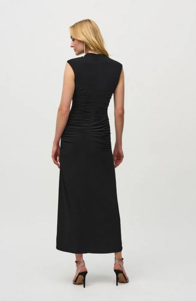 SIlky Knit Shirred Maxi Dress