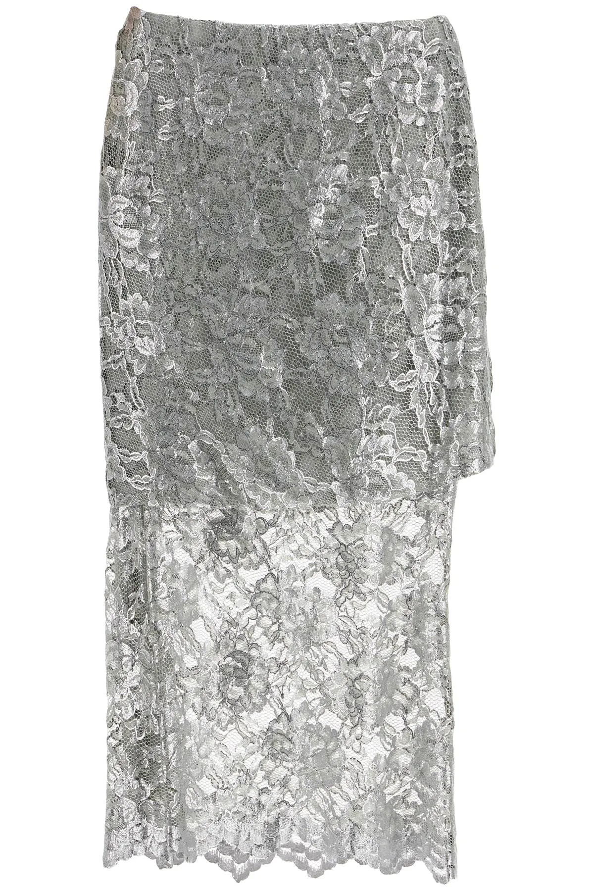 silver lace midi skirt 250WCS00253VVP001AA SILVER