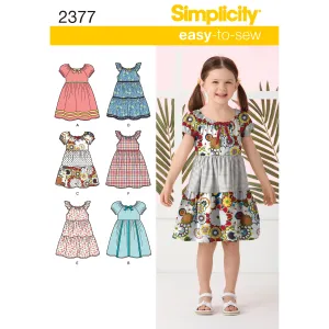 Simplicity Pattern 2377 Child's Dresses