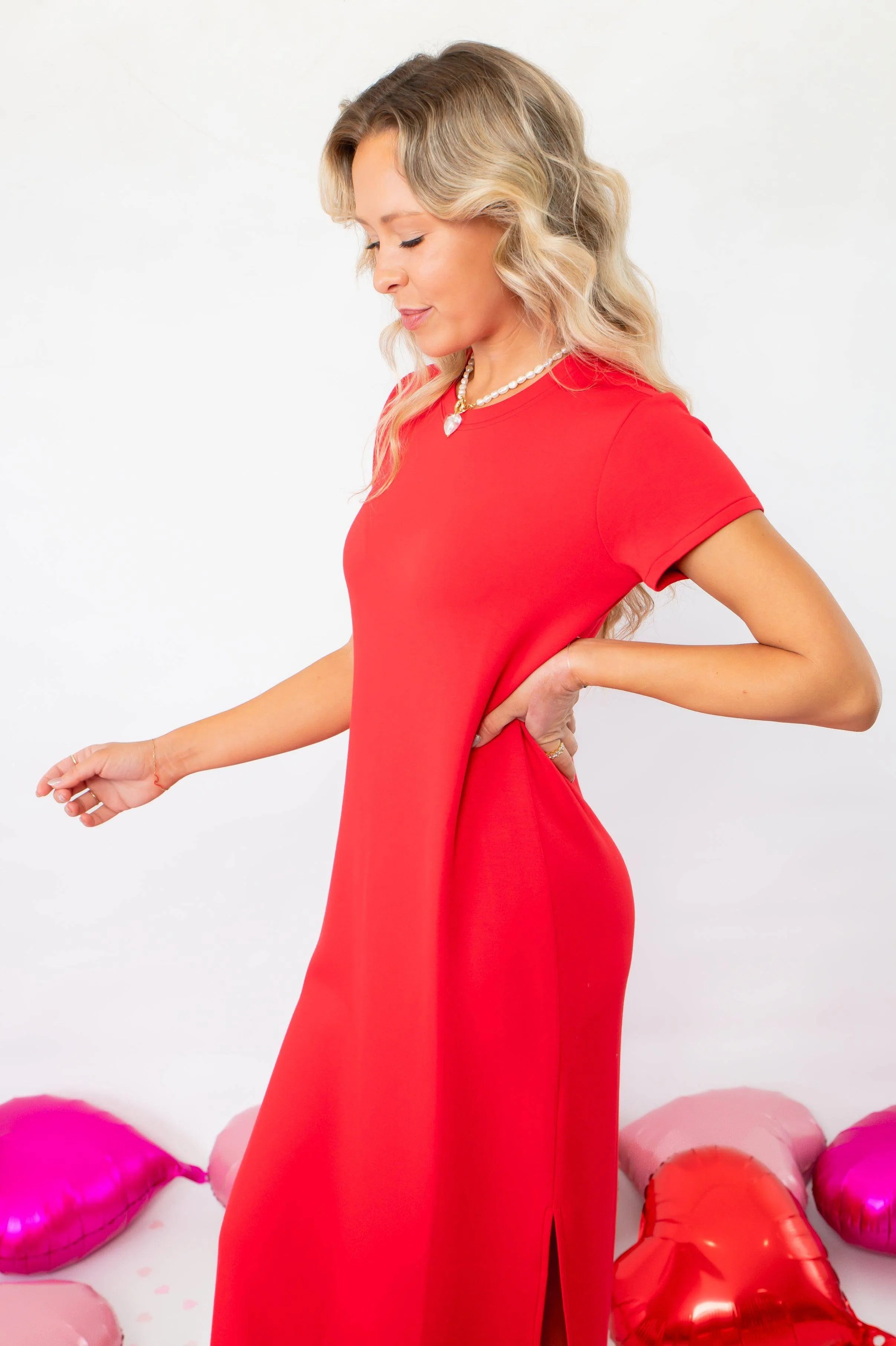 Spanx Red AirEssentials Maxi Dress