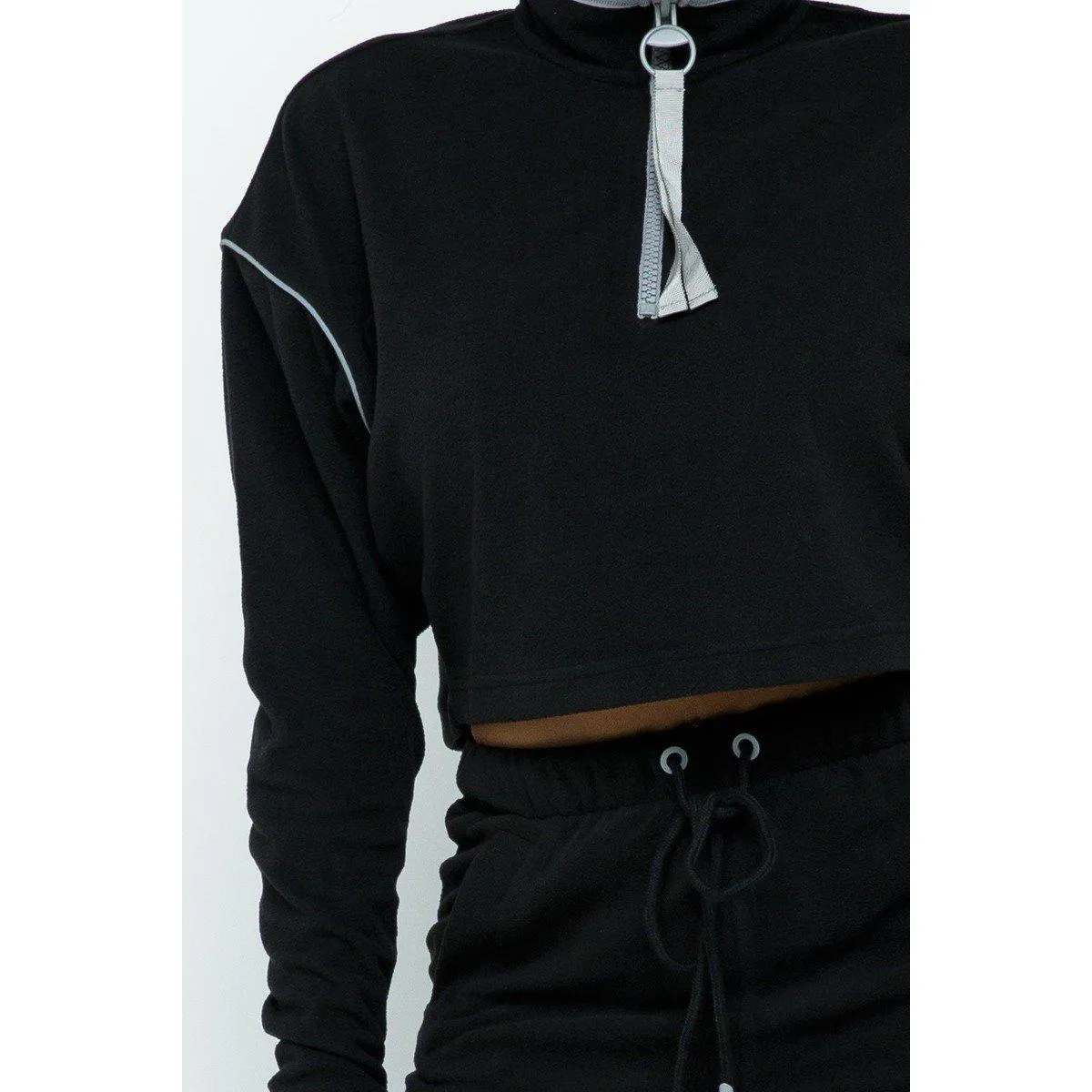 Sporty Crop Top Sporty High-waist Shorts Set
