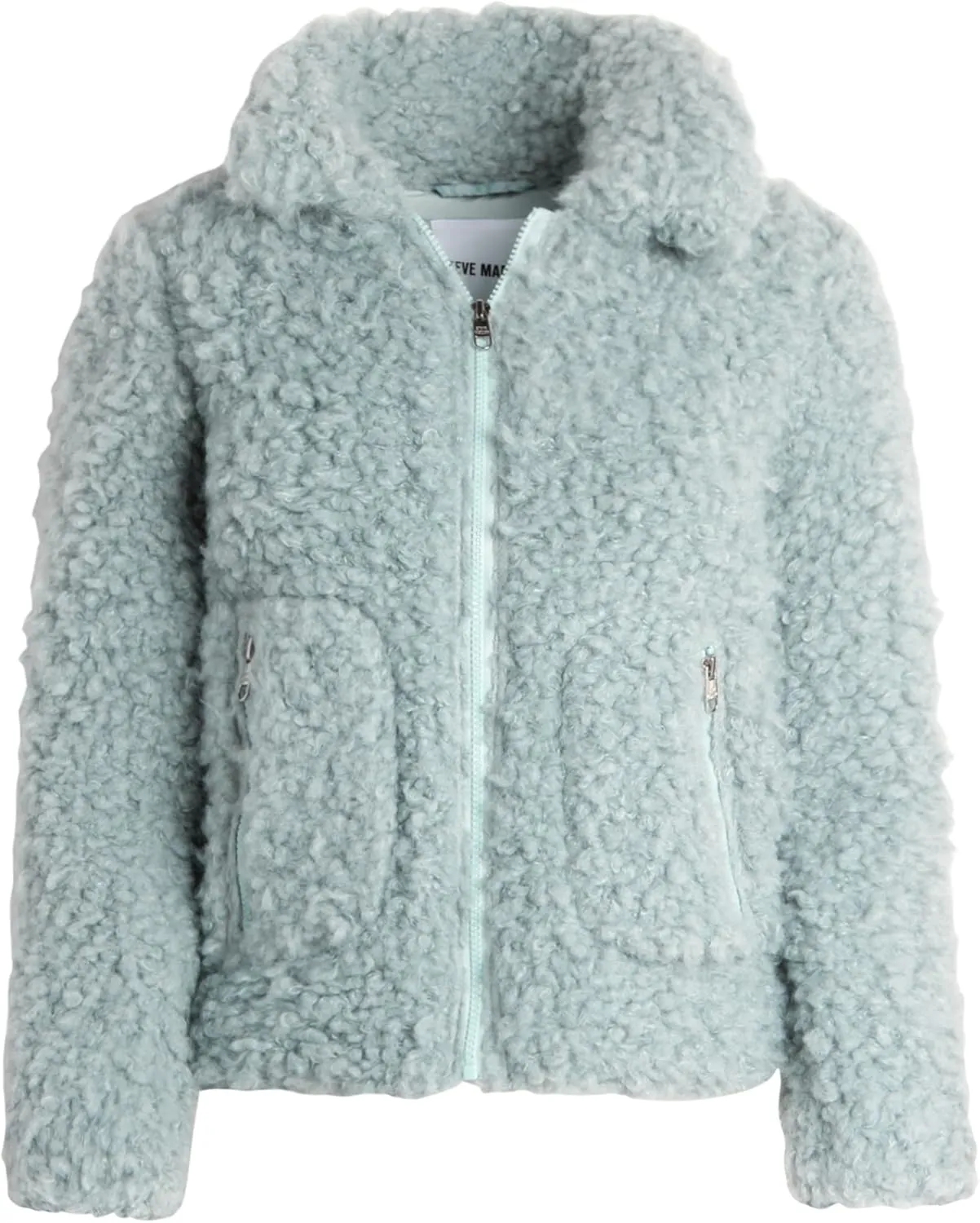Steve Madden Girls' Jacket  Zip Up Sherpa Fleece Sweatshirt Jacket  Casual Teddy Coat for Girls (4-16)