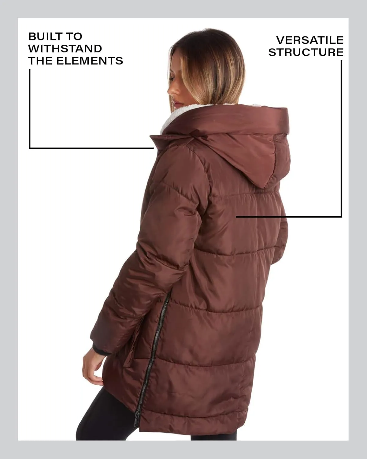 Steve Madden Women's Long Parka - Insulated Quilted Puffer Winter Coat for Women with Faux Sherpa Hood (Sizes: S-XL)
