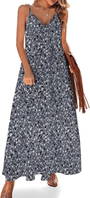 Succulents Pattern Long Dress Woman Fit Gowns V Neck Wrap Maxi Skirts Summer Gown Working Dresses