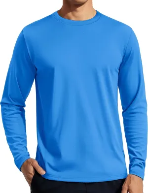 TACVASEN Men's Long Sleeve UPF 80  Shirts Sun Protection UV SPF Shirts Rash Guard Fishing Running Quick Dry Lightweight
