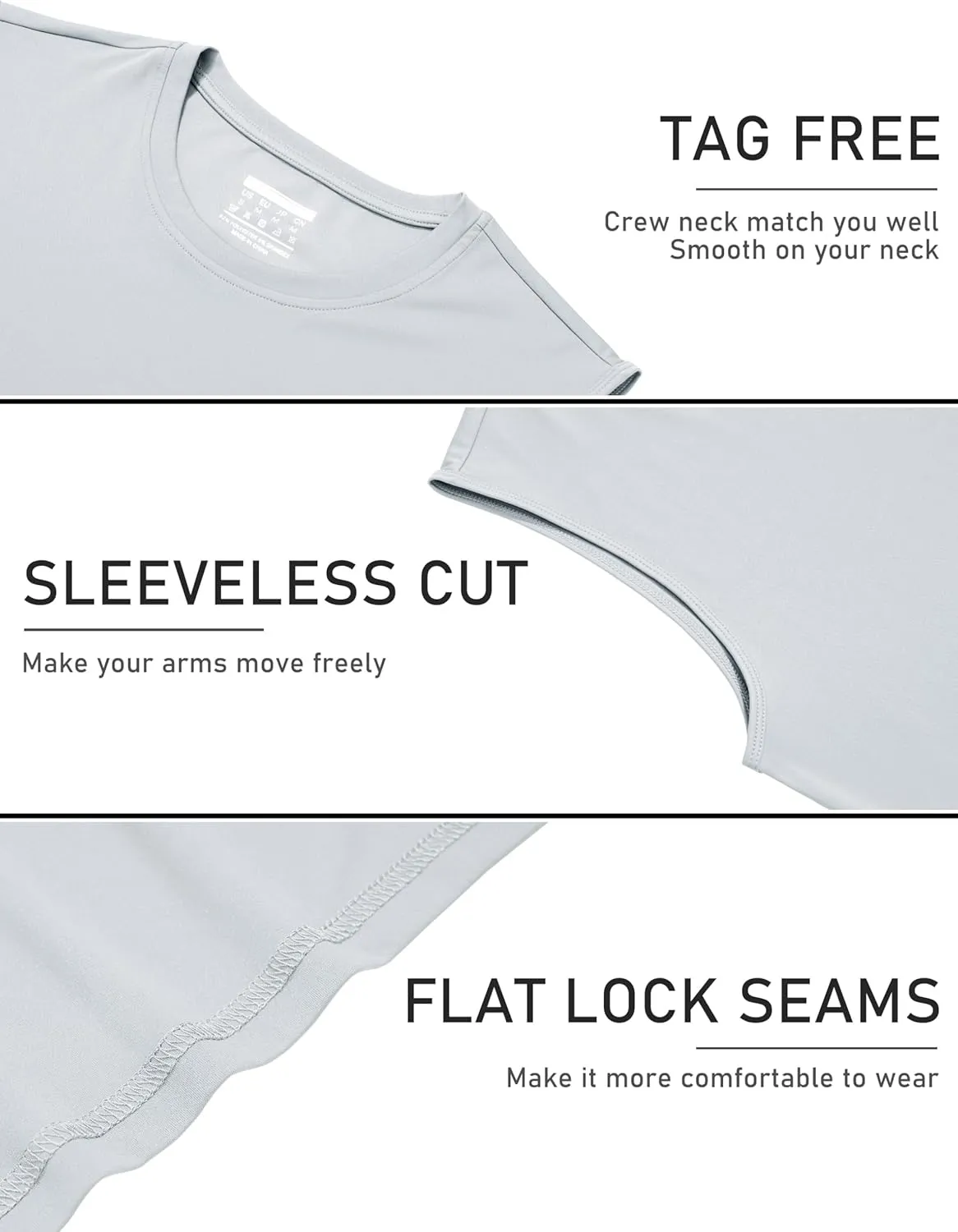 TACVASEN Men's Sleeveless Shirts Quick Dry Tank Tops for Men Sun Protection UPF 50  Athletic Gym Workout Muscle Shirts