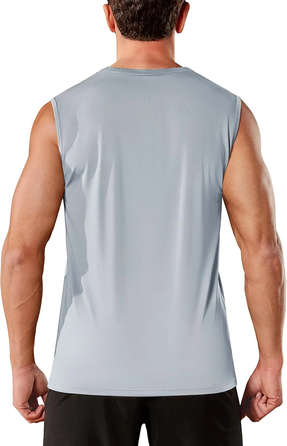 TACVASEN Men's Sleeveless Shirts Quick Dry Tank Tops for Men Sun Protection UPF 50  Athletic Gym Workout Muscle Shirts