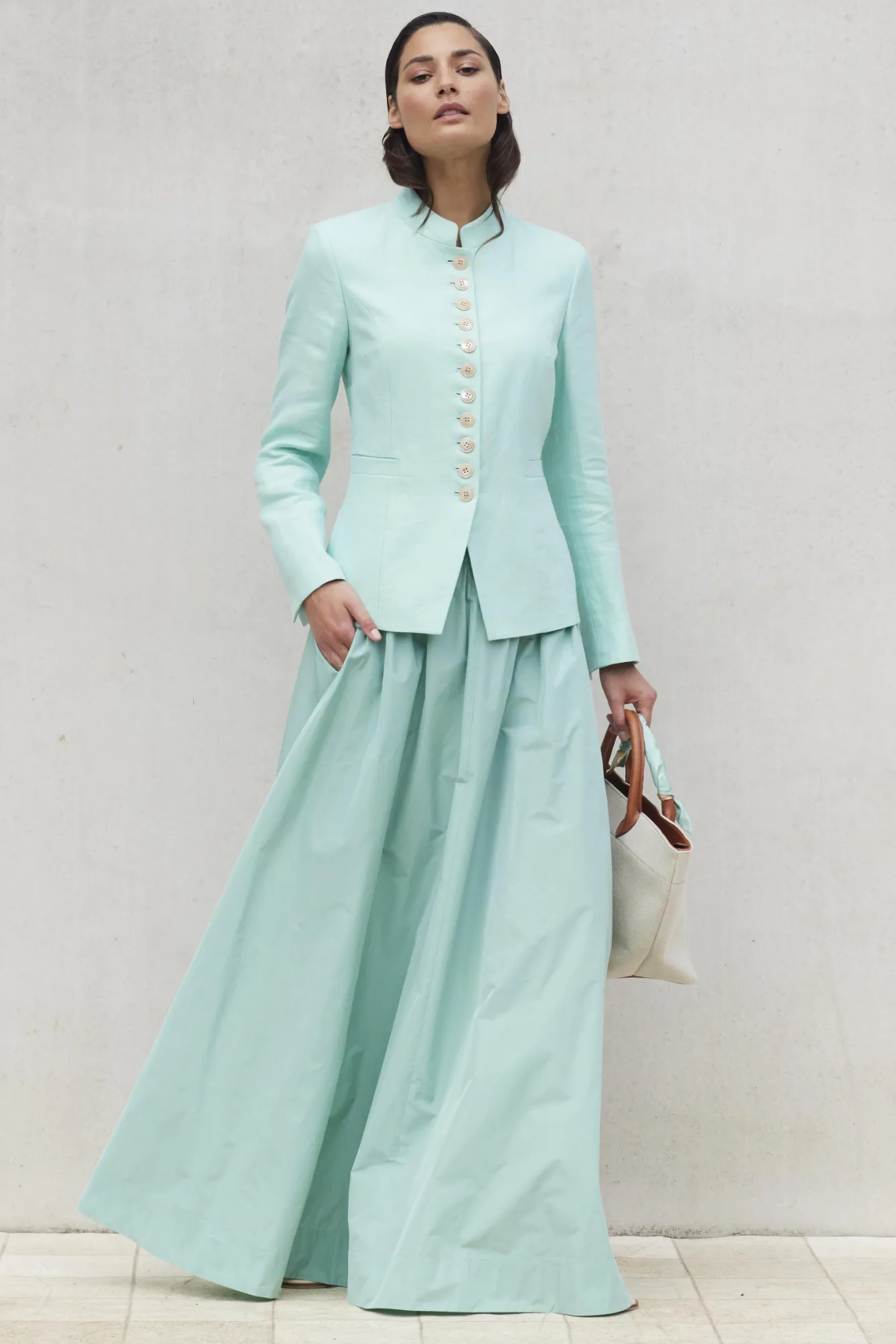 TAFFETA MAXI-SKIRT ODINA