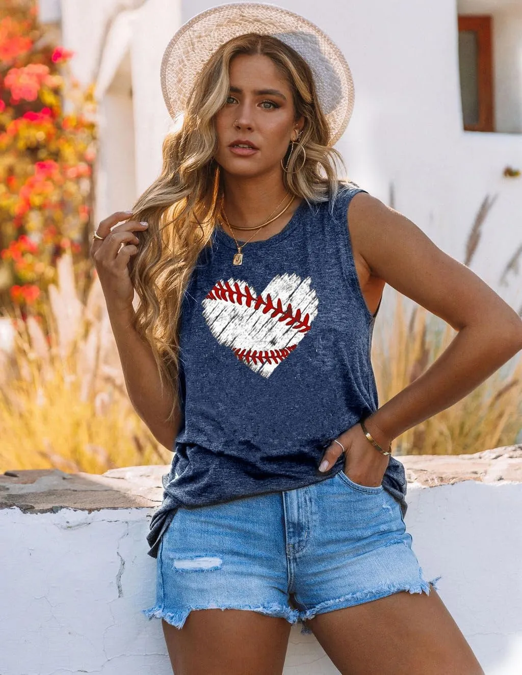 Tank Tops for Women Summer Print Sleeveless T Shirts Casual Loose Graphic Tee Tunic Blouses 2025