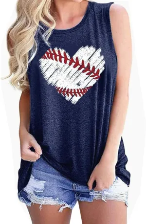 Tank Tops for Women Summer Print Sleeveless T Shirts Casual Loose Graphic Tee Tunic Blouses 2025