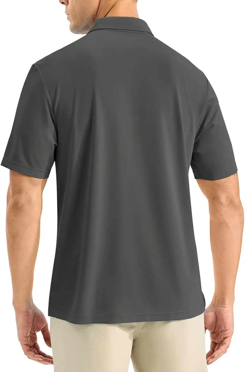 TBMPOY Men's Polo Shirts Short Sleeve 3-Button Golf Moisture Wicking Athletic Tennis T-Shirts Casual Collared Shirt