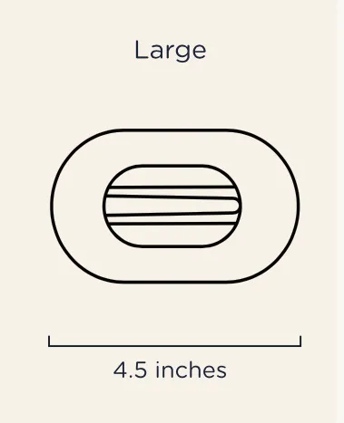 Teleties Almond Large Flat Round Clip