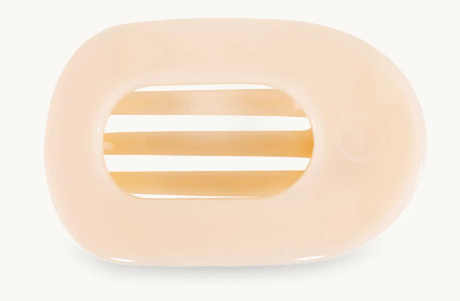 Teleties Almond Large Flat Round Clip