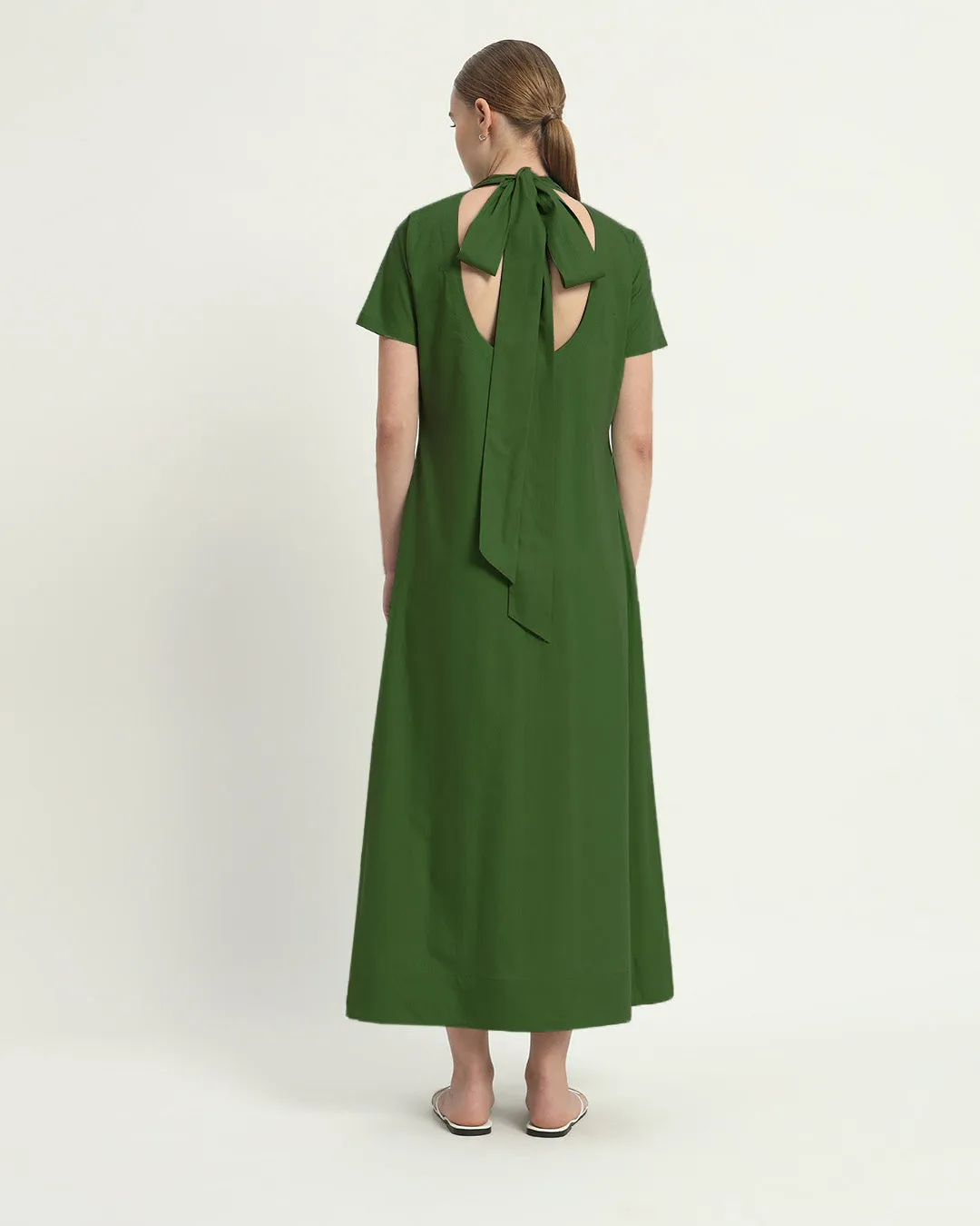 The Hermon Emerald Cotton Dress