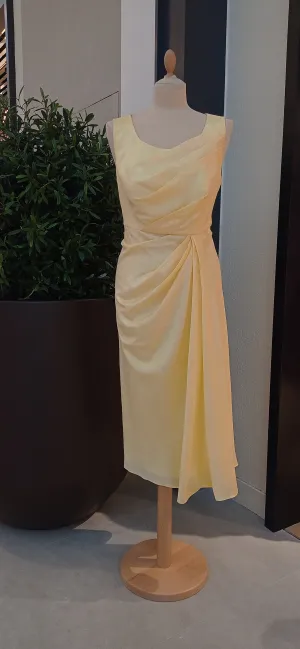 The Light Yellow Blue Armani Silk Dress