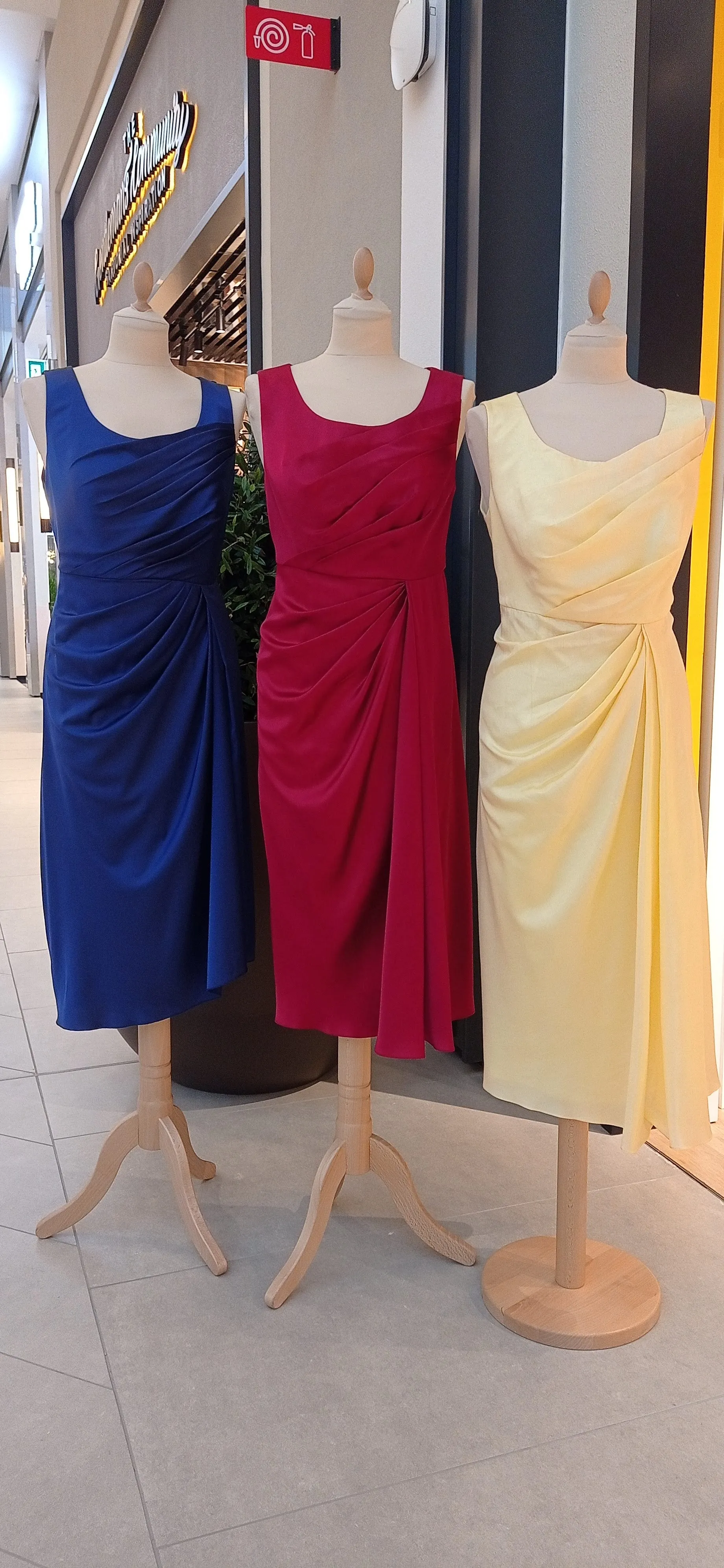 The Light Yellow Blue Armani Silk Dress