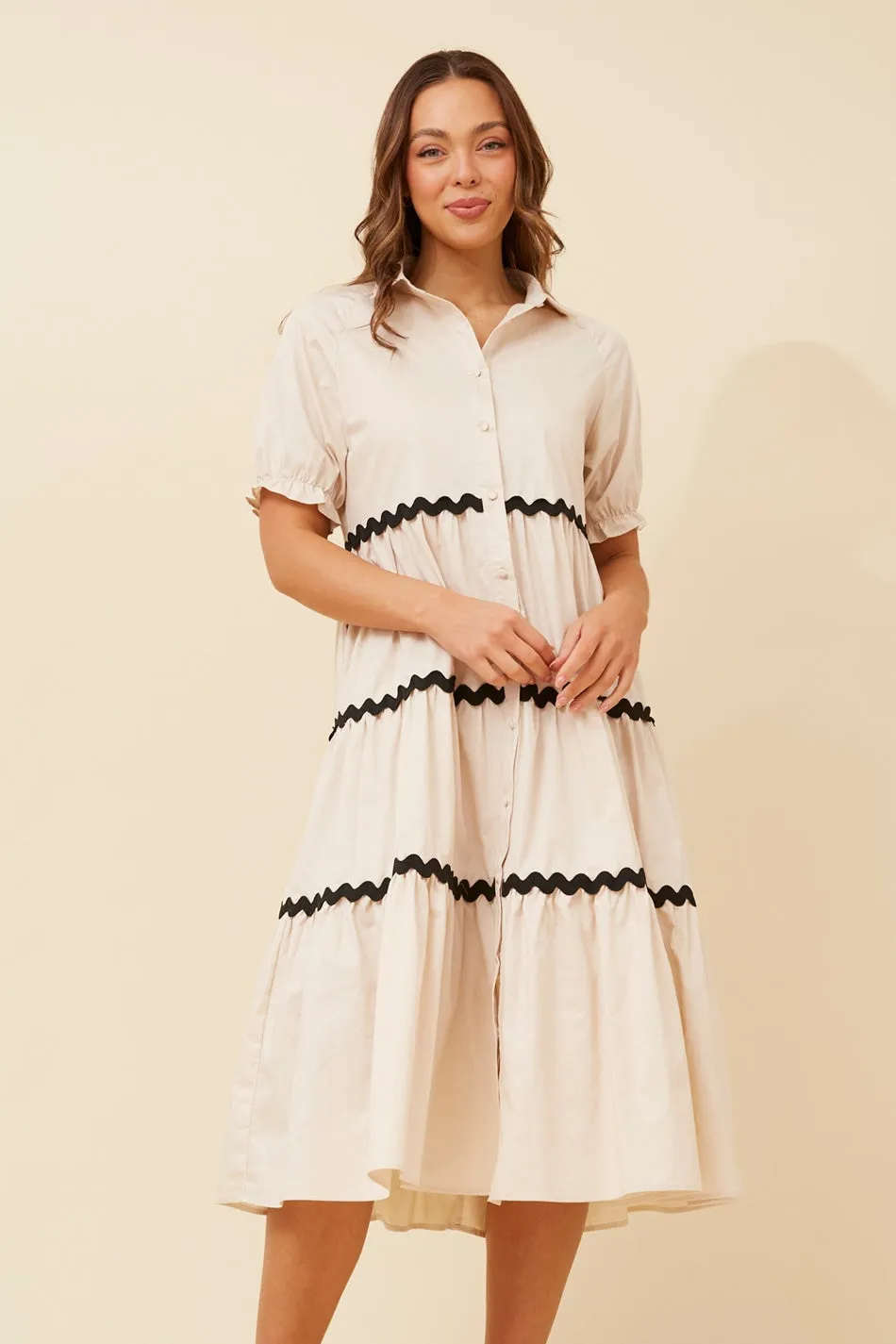TIFFANY RIC RAC SHIRT DRESS