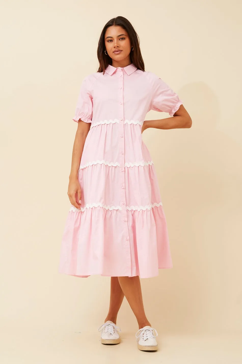 TIFFANY RIC RAC SHIRT DRESS