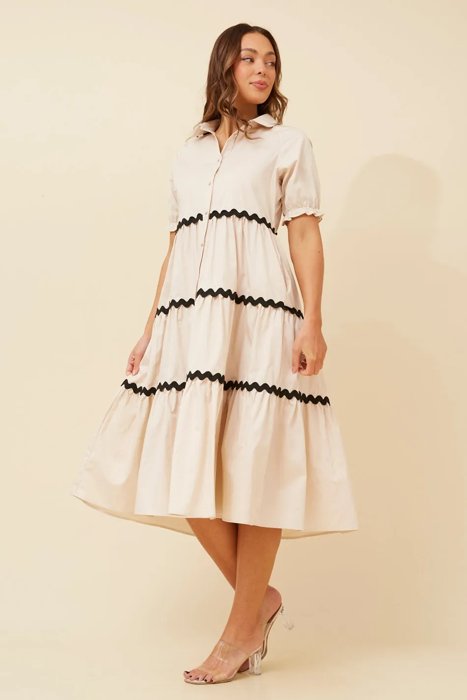 TIFFANY RIC RAC SHIRT DRESS