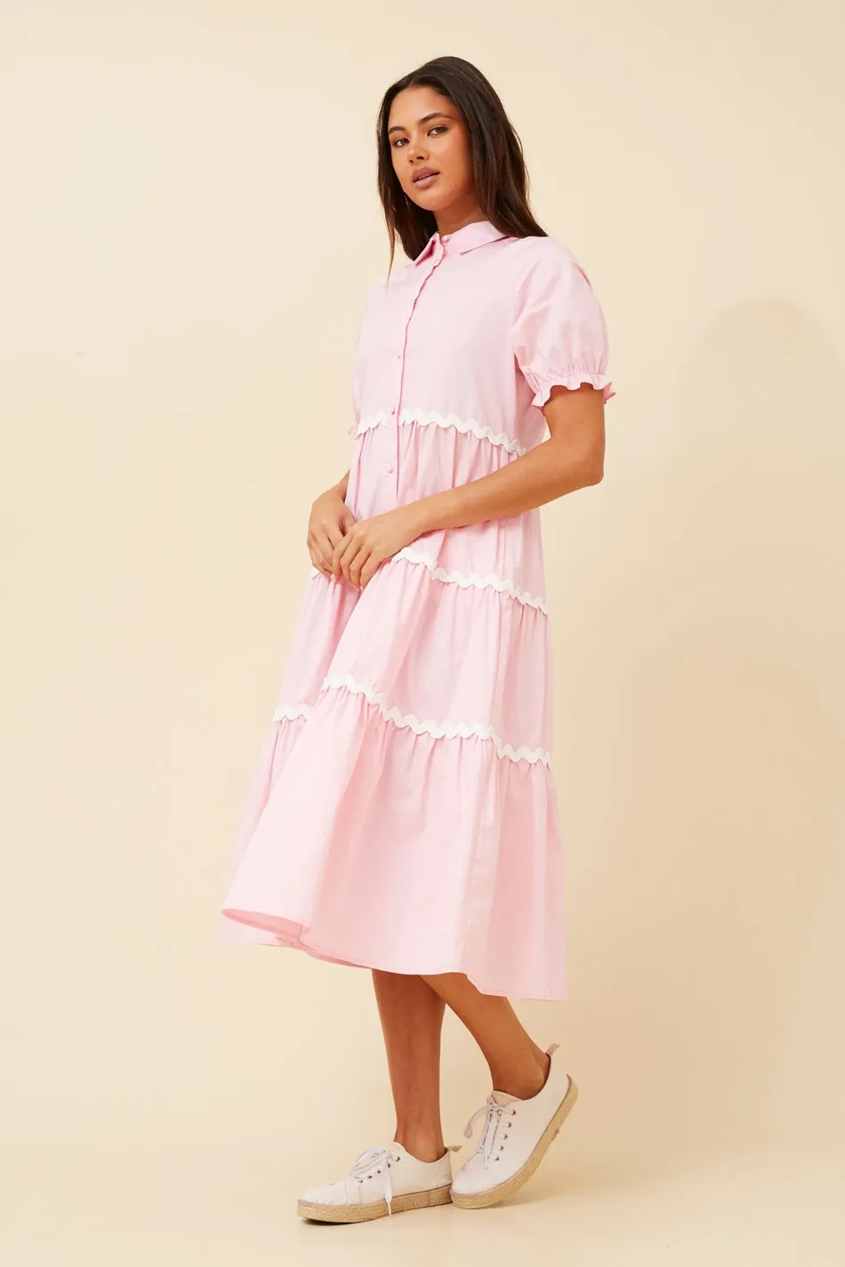 TIFFANY RIC RAC SHIRT DRESS