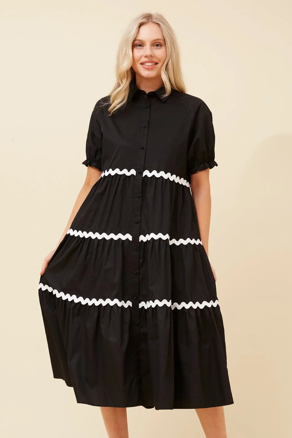 TIFFANY RIC RAC SHIRT DRESS