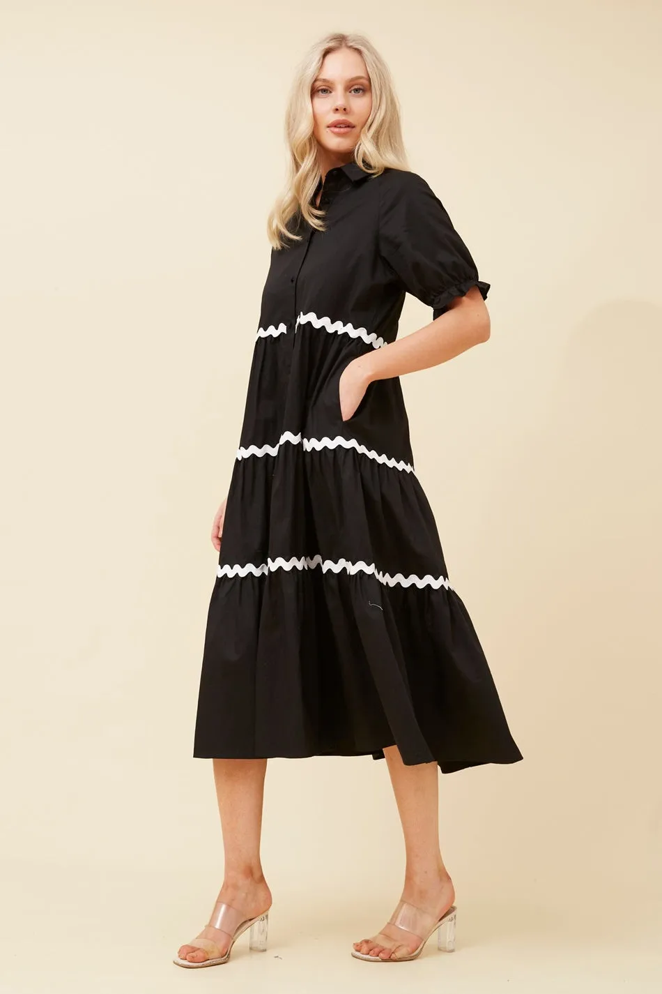 TIFFANY RIC RAC SHIRT DRESS