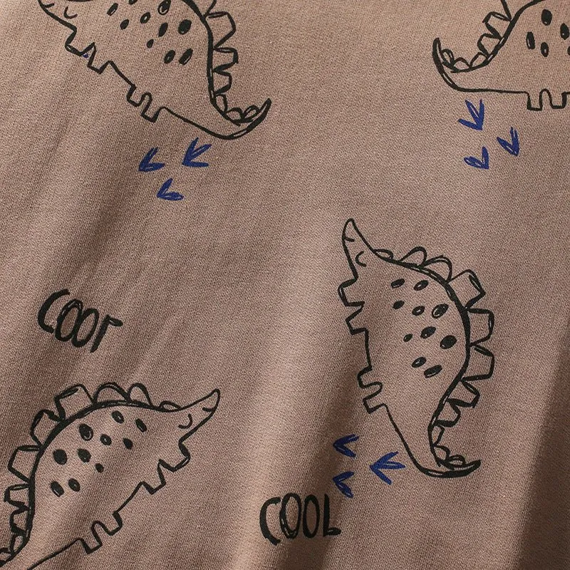 Toddler/Kid Boy Cool Dinosaur Design Sweatshirt with Pants Set