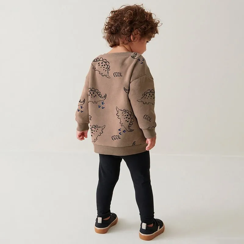 Toddler/Kid Boy Cool Dinosaur Design Sweatshirt with Pants Set